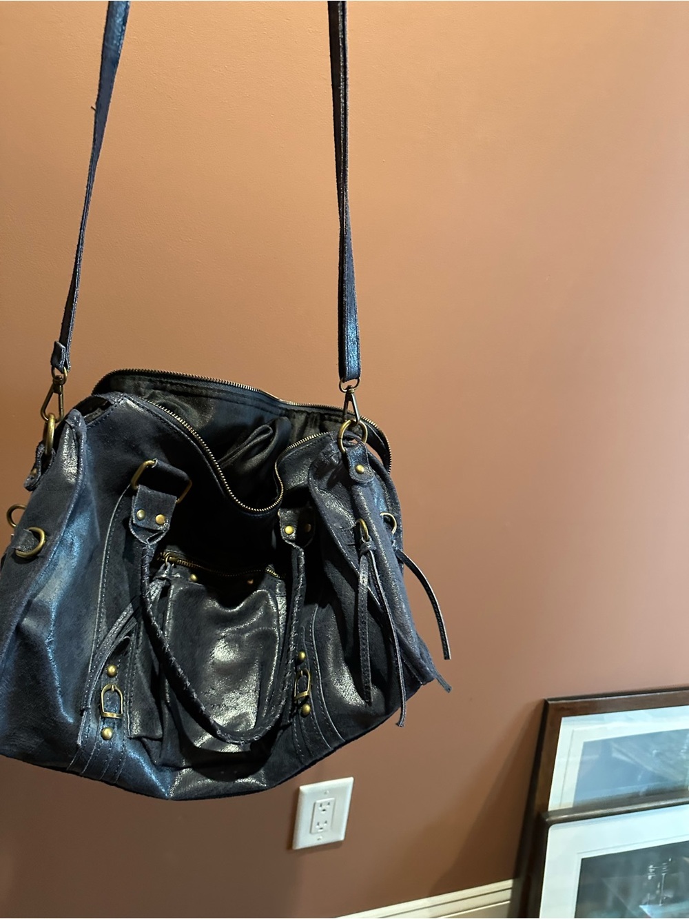 Italian Leather Shoulder Bag/tote/hobo style
